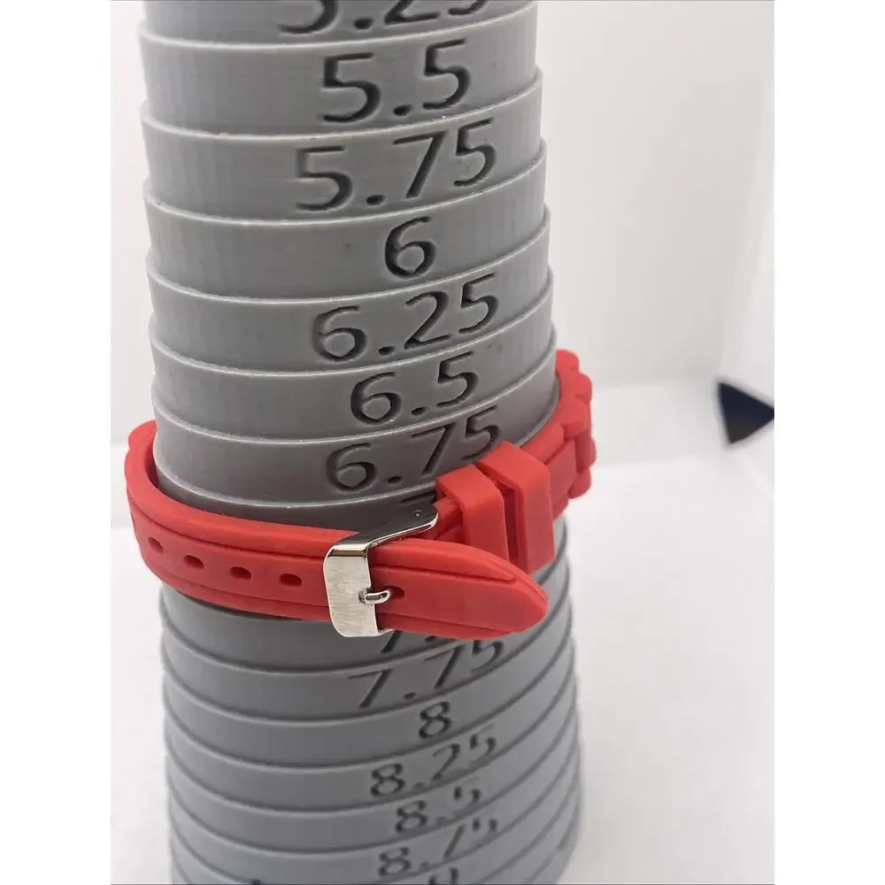 Geneva Red Rhinestone Watch Works New Battery Womens
